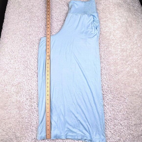 Torrid High Rise Smocked Pull On Wide Leg Pants Blue 1X NEW - Picture 12 of 13
